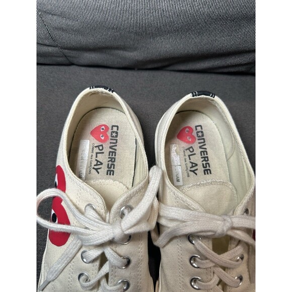 CDG Converse Chuck Taylor All Star 70 Ox Comme des Garcons White Heart Shoes 11 - Picture 6 of 11
